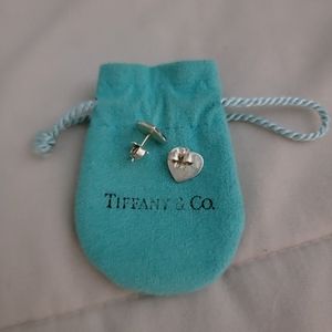 Heart Tag Stud Earrings